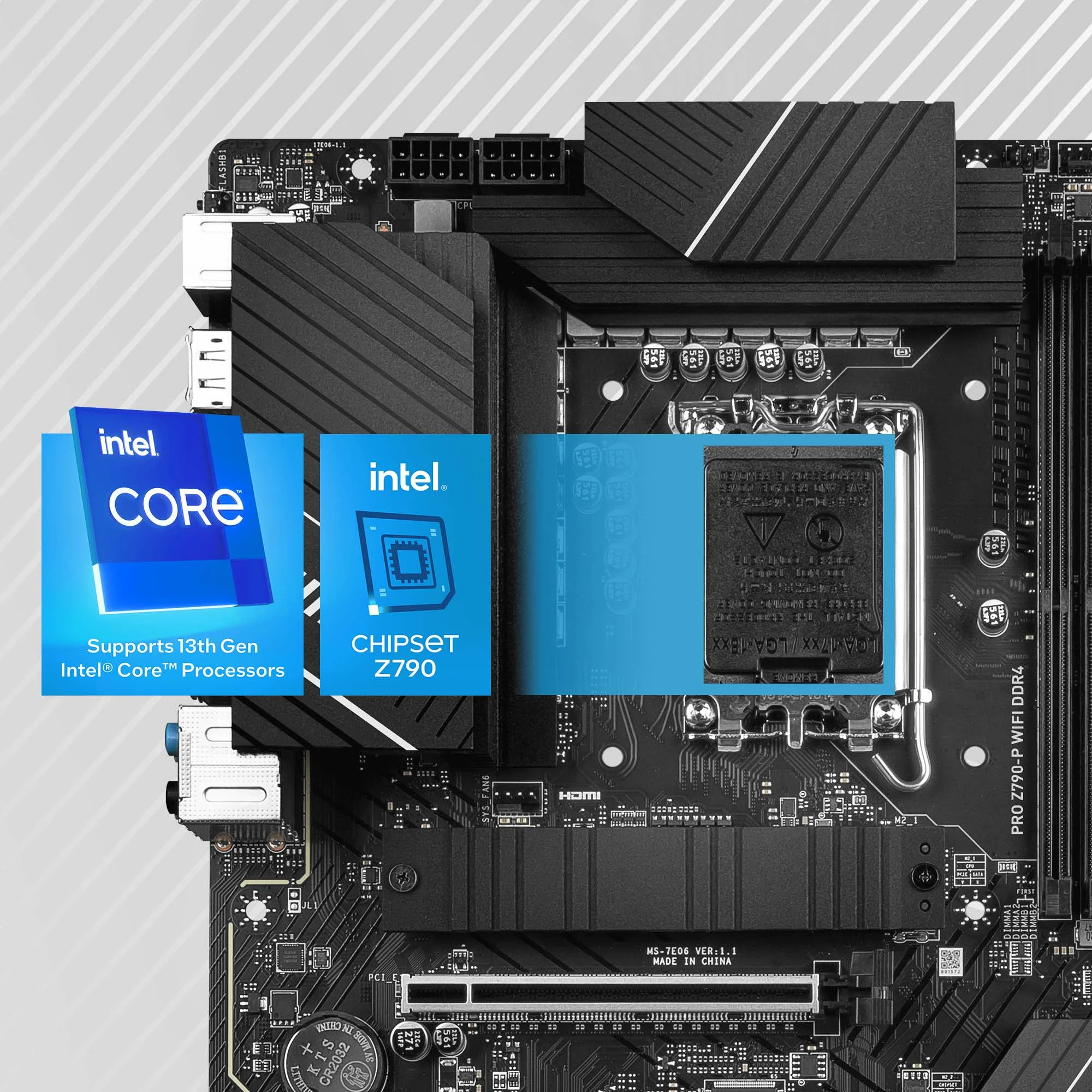 Document Supports Intel Core 12th & 13th Gen Processors PRO Z790-P WIFI DDR4 anakart, 12.