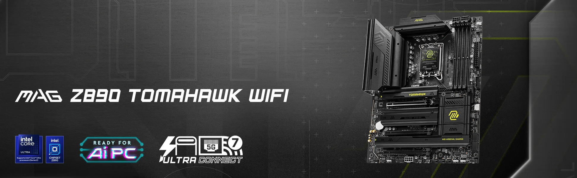Document Tek V�cut MAG Z890 TOMAHAWK WIFI, Intel LGA 1851 soketli bir oyun anakart� olara