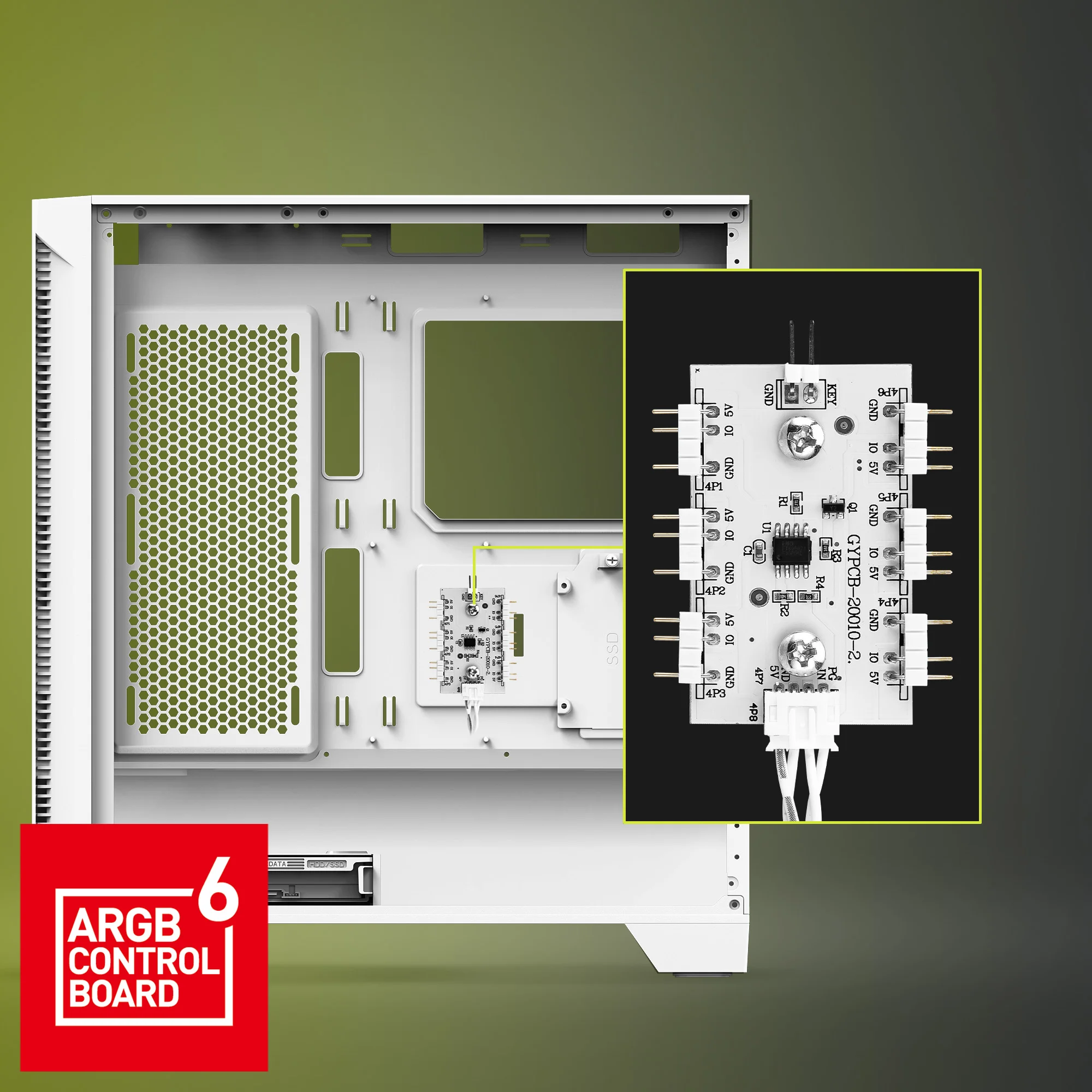 Document 1-6 ARGB Kontrol Kart� �nceden y�klenmi� 1 ila 6 ARGB kontrol kart�, kasaya ekst