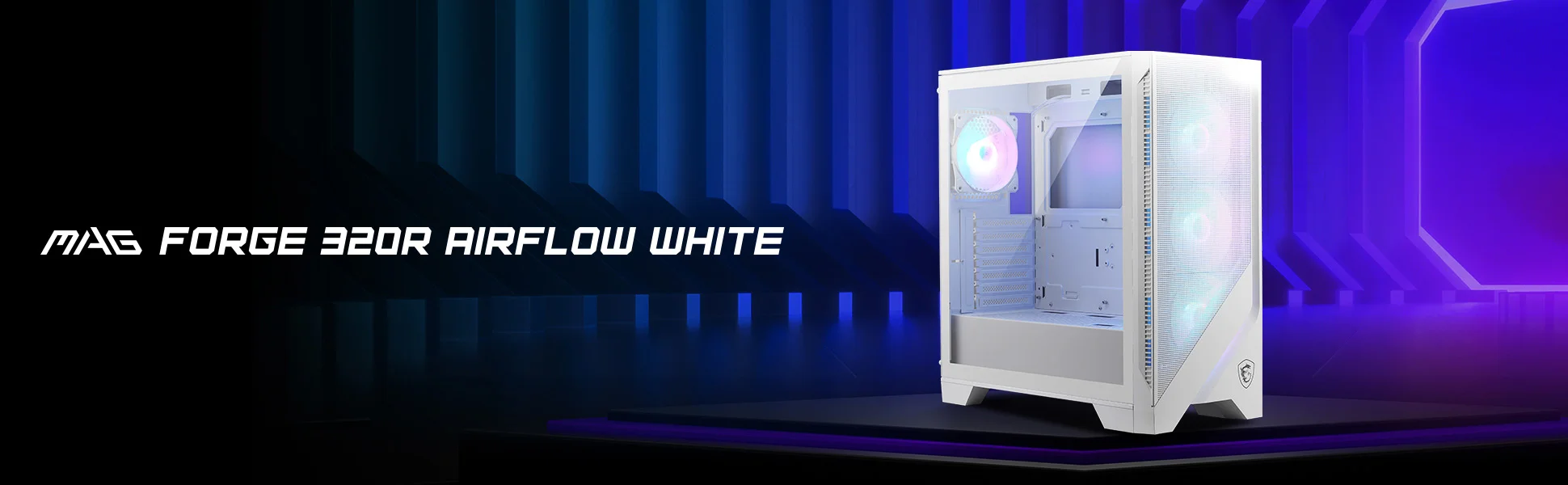 Document Bekledi�inizin �tesinde G�� MAG FORGE 320R AIRFLOW WHITE, b�t�e dostu mid-tower