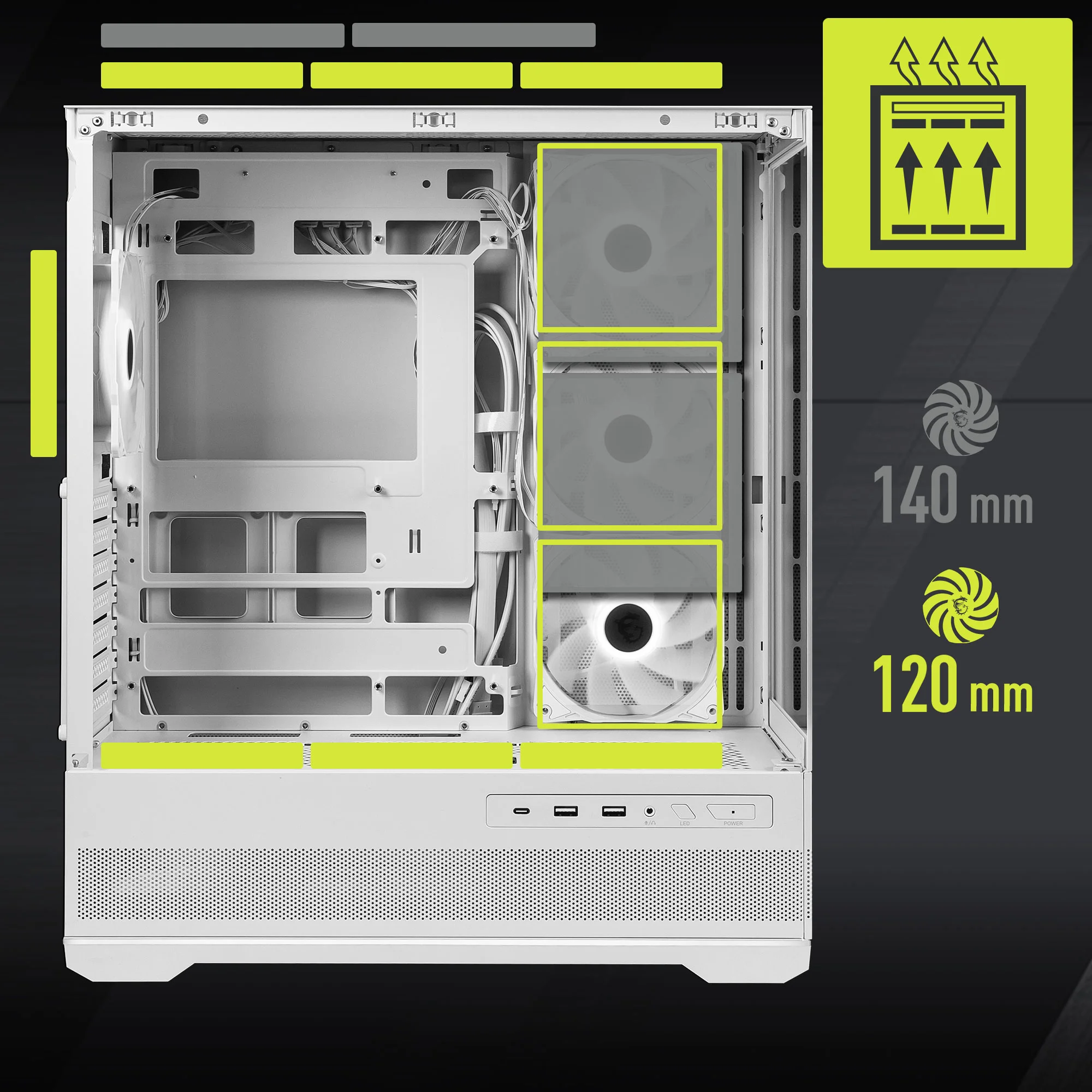 Document Geni� So�utma Deste�i MAG PANO 110R PZ fan so�utma ��z�mleri �unlard�r: �st: 3 x