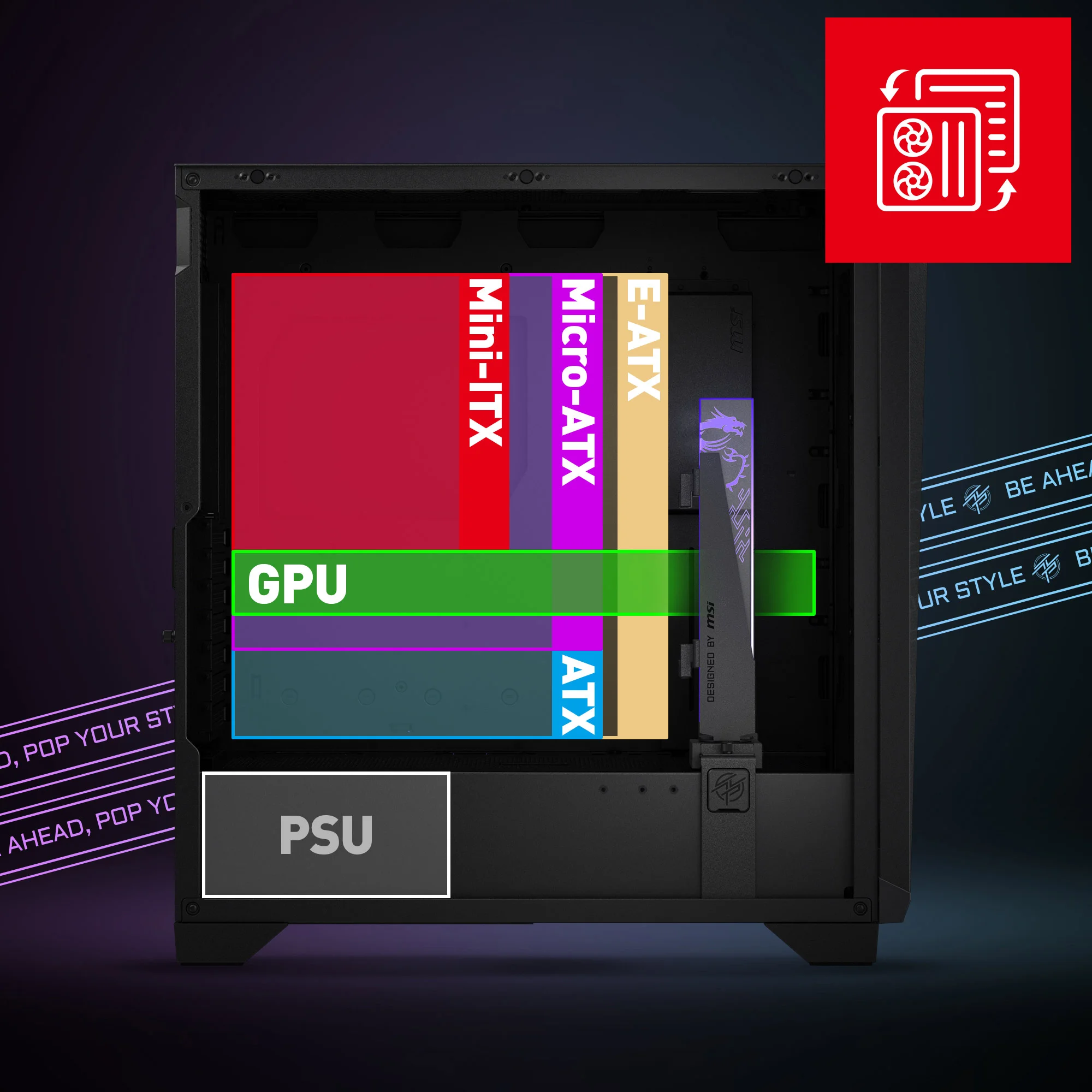 Document Geni� Uyumluluk Anakart Deste�i: E-ATX (max. Boyut 280 x 305 mm), ATX, Micro-ATX