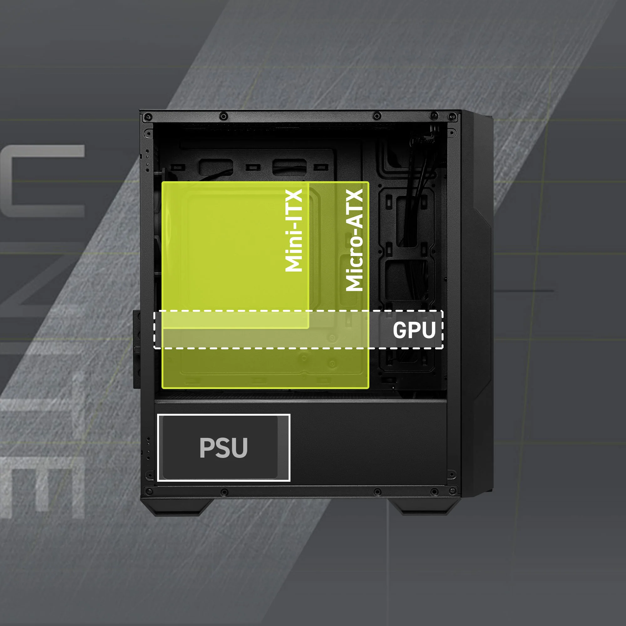 Document Geni� Uyumluluk Anakart Deste�i: Micro-ATX, Mini-ITX Bile�enler i�in Alan A��kl�