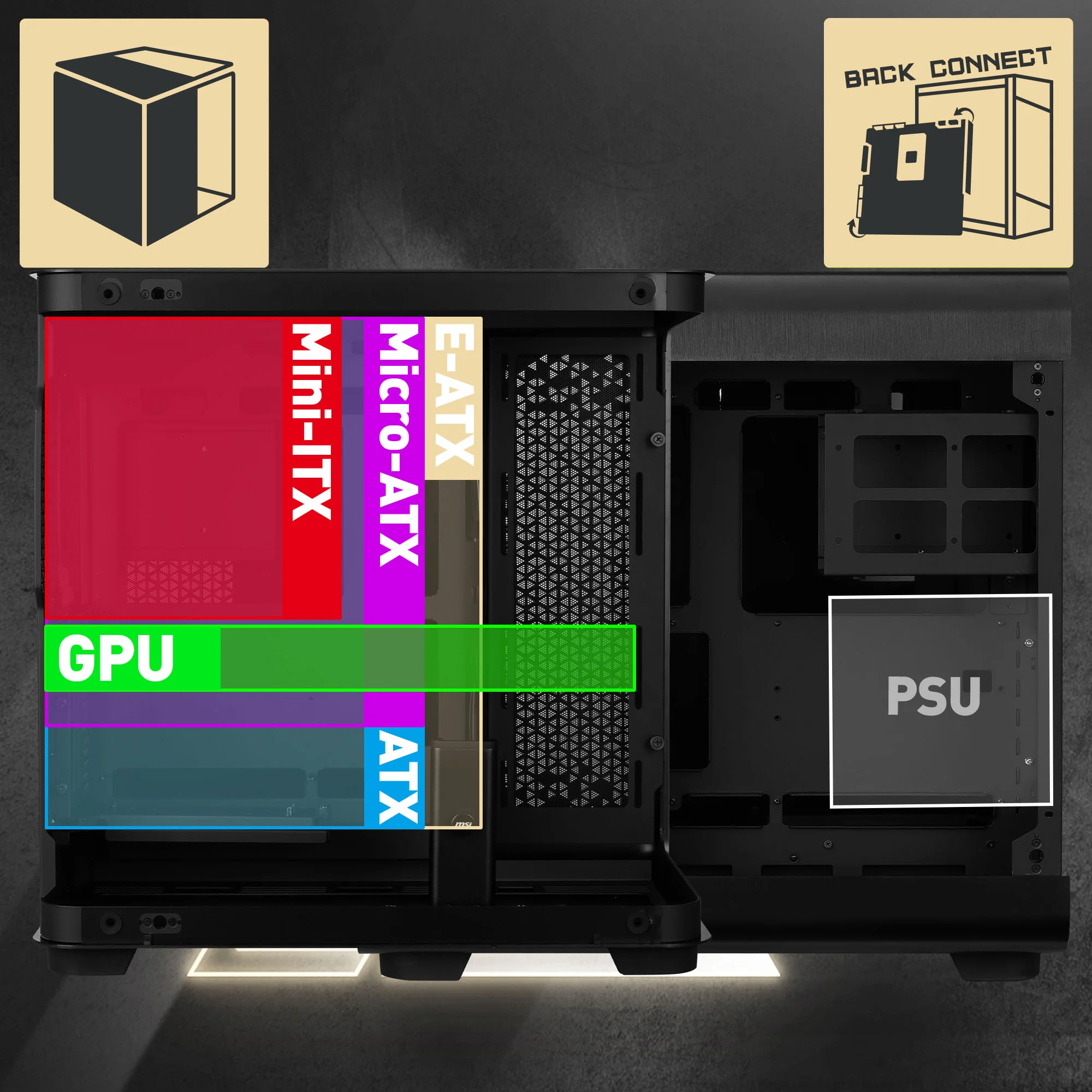 Document Geni� Uyumluluk Anakart Deste�i: StandartE-ATX (max.280 x 305 mm), ATX, Micro-AT