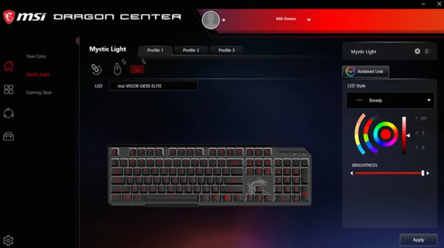 MSI DRAGON CENTER DESTE�� Dragon Center yaz�l�m�n�n son s�r�m� ile tarz�n�z� tamamen