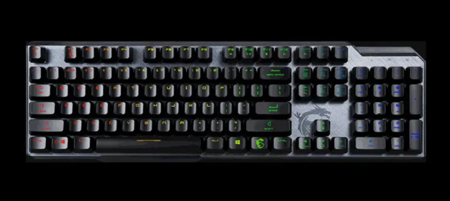 MSI HER TU�TA FARKLI RENK VIGOR GK50 ELITE, milyonlarca renk ve �arp�c� per-key RGB