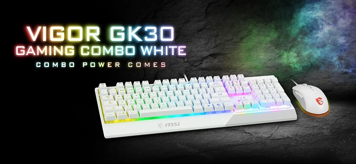 GK30 combo white msi gk30 white banner