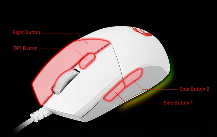 GK30 combo white Msi gm11 white