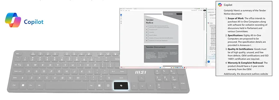 PRO DP80 A14G-003EU pro dp80 a14g 003eu msi ve microsoft copilot