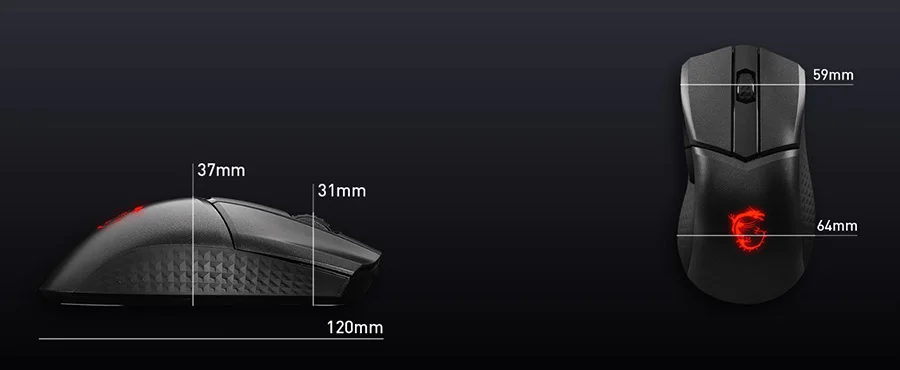 MSI K���K AMA ERGONOM�K Ergonomik ve ufak kasa tasar�m� ile CLUTCH GM31 LIGHTWEIGHT
