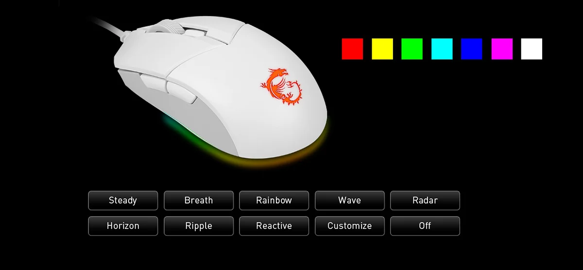 CLUTCH GM11 WHITE msi gm11 white rgb effects