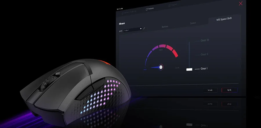MSI MSI SPEEDSHIFT TEKNOLOJ�S� MSI SPEEDSHIFT oyunculara MSI Center �zerinden fareni