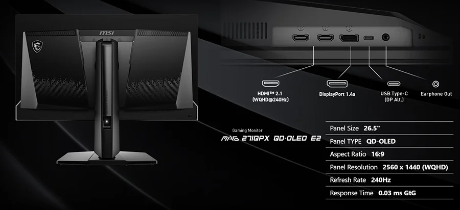 MAG 271QPX QD-OLED E2 E2 mag 271qpx qd oled e2 e2 gorsel 28