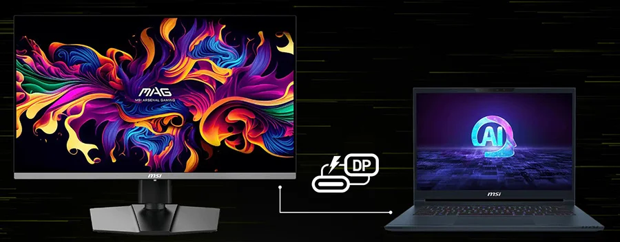 MAG 272UP QD-OLED X24 mag 272up qd oled x24 type c baglantili monitor