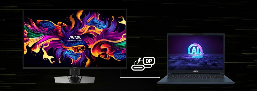 MAG 322UP QD-OLED E16 mag 322up qd oled e16 type c baglantili monitor