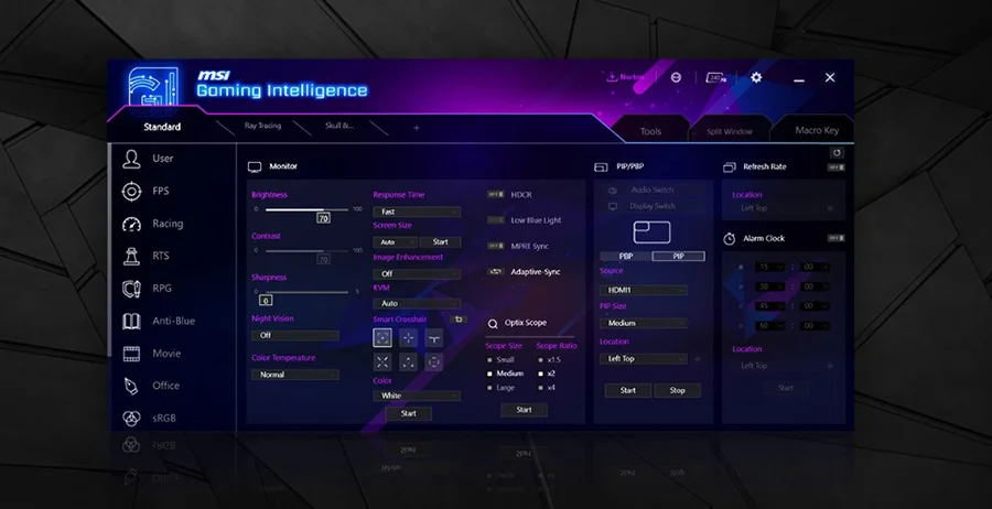 MAG 341CQP QD-OLED mag 341cqp qd oled gaming intelligence app avantajlari
