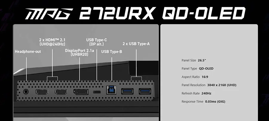 MPG 272URX QD-OLED mpg 272urx qd oled g c