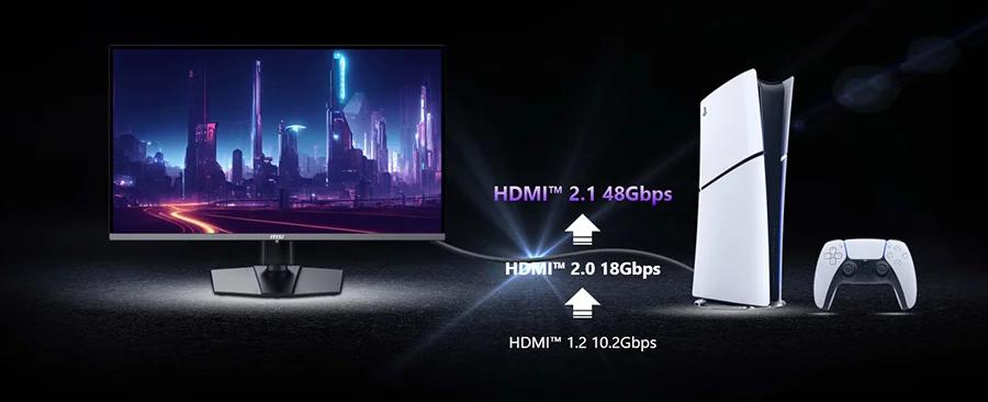 MPG 272URX QD-OLED mpg 272urx qd oled konsol modu hdmi 2 1