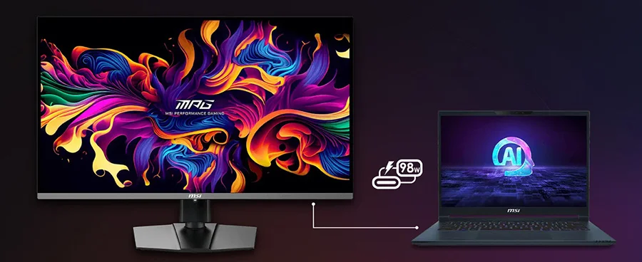 MPG 322URX QD-OLED mpg 322urx qd oled baglantilar type c baglantili monitor