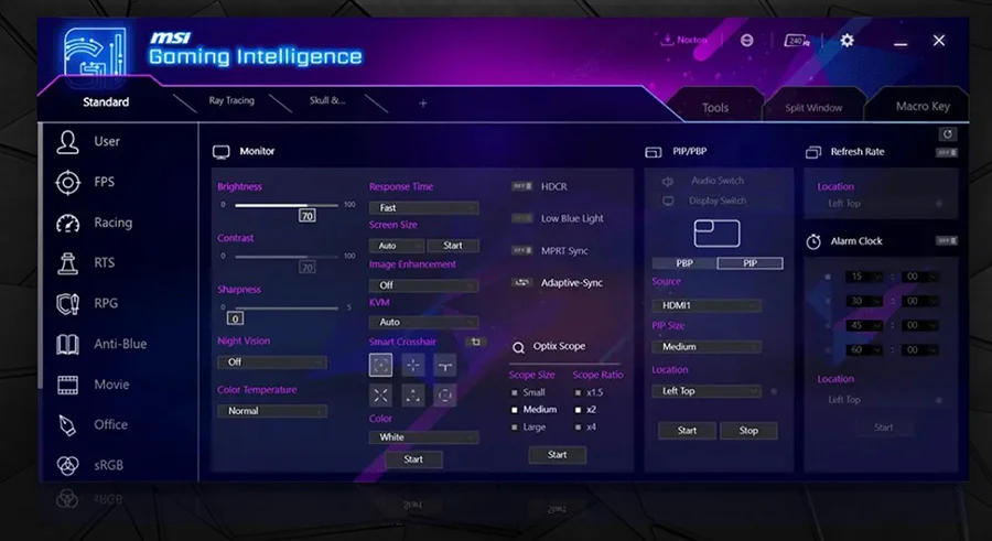 MPG 322URX QD-OLED mpg 322urx qd oled gaming intelligence app avantajlari