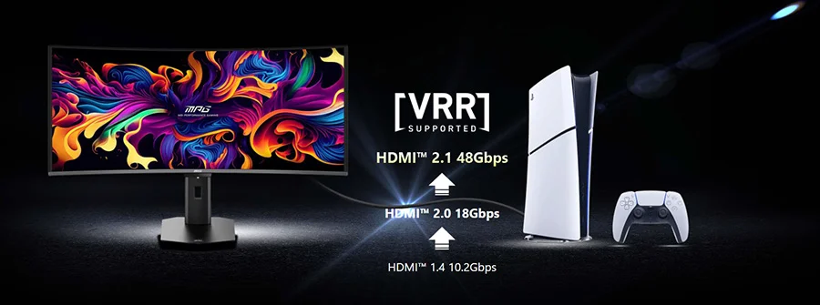MPG 341CQR QD-OLED X36 mpg 341cqr qd oled x36 konsol modu hdmi 2 1