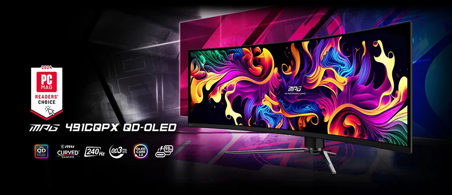 MPG 491CQPX QD-OLED mpg 491cqpx qd oled gorsel 2
