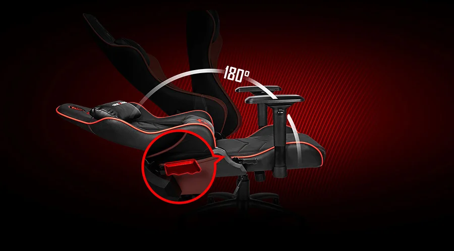 MSI 180� YATAB�LEN SIRT MAG CH120X Oyuncu koltu�unun s�rt k�sm� 180 derece a��ya kad