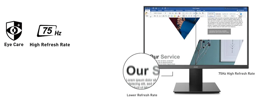 pro mp241x 75hz yuksek tazeleme orani