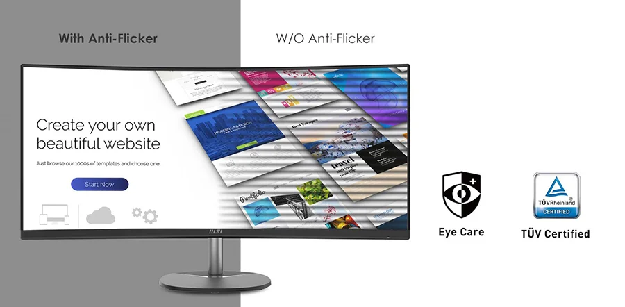 pro mp341cq tuv sertifikali gozlerinizi koruyan anti flicker teknolojisi