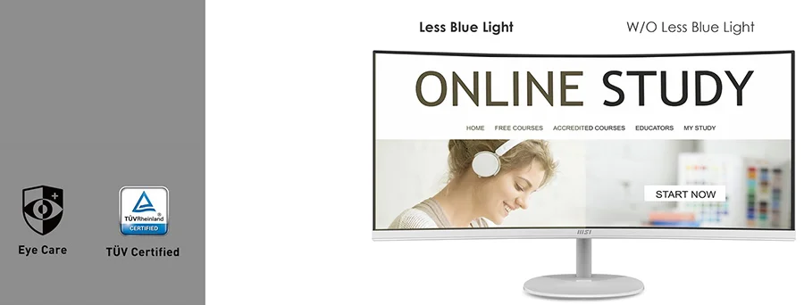 pro mp341cqw tuv sertifikali gozlerinizi koruyan less blue light teknolojisi
