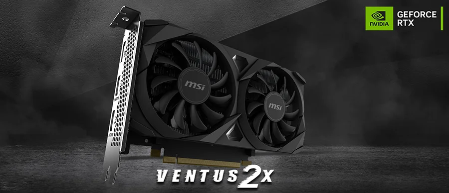 MSI GeForce RTX 3050 VENTUS 2X E 6G OC GeForce RTX 3050 6GB, NVIDIA Ampere mimaris