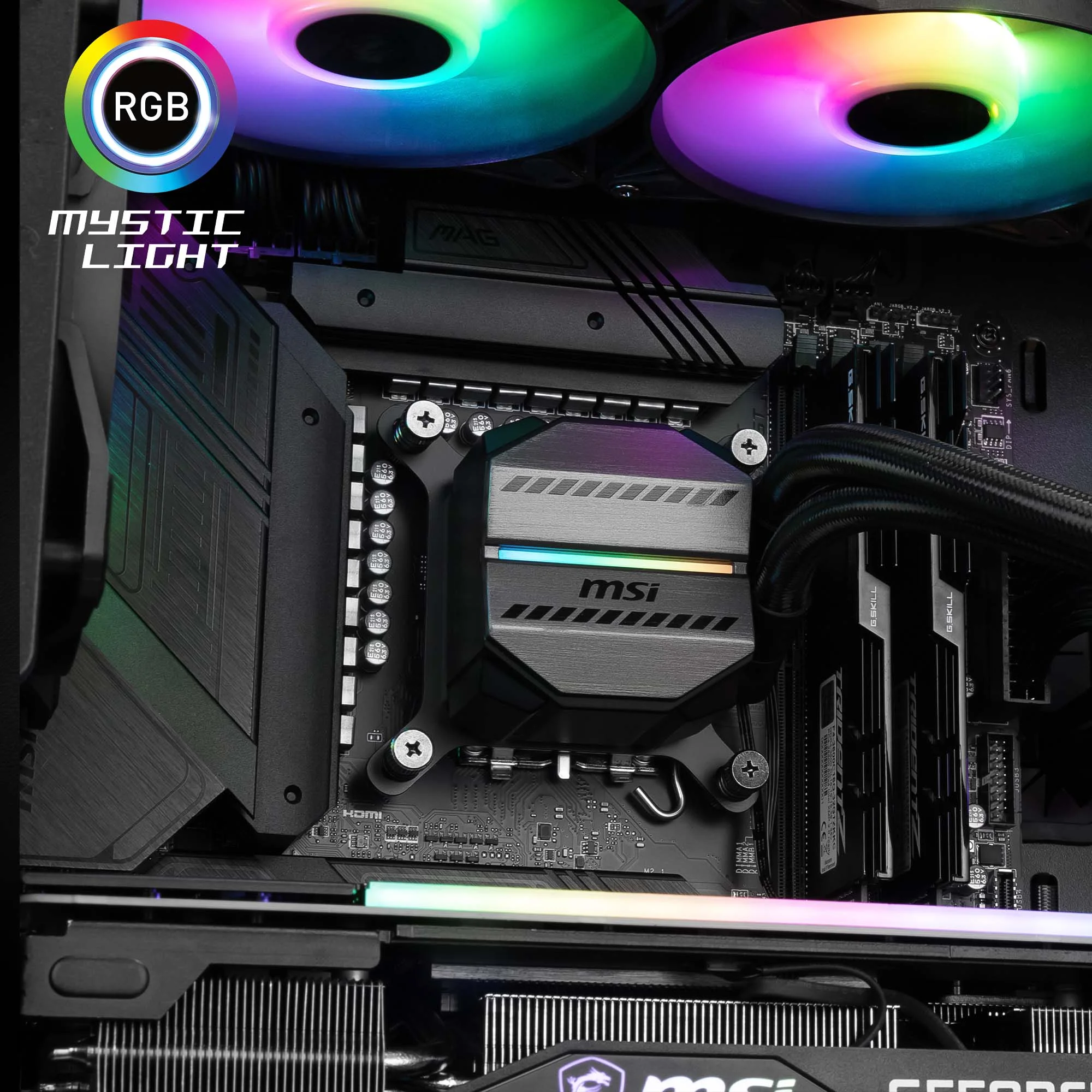 Document MYSTIC LIGHT Fan ve so�utma blo�unda tam ARGB �zelle�tirmesi ile renklerinizi ce