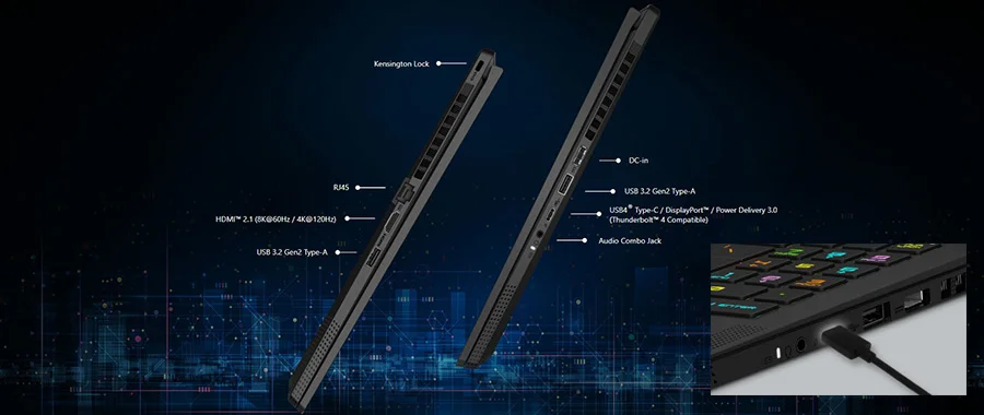 STEALTH A16 AI+ A3XWHG-062TR stealth a16 ai a3xwhg 062tr genis kapsamli baglanti ozellikleri