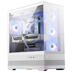 MSI MAG PANO 110R PZ WHITE TEMPERLI CAM 3X120MM 1X120MM ARGB FAN ATX BEYAZ PANORAMIK GAMING BILGISAYAR KASASI