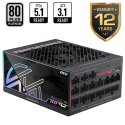 MSI MPG Ai1300TS PCIE5 1300W 80+ Titanium Siyah