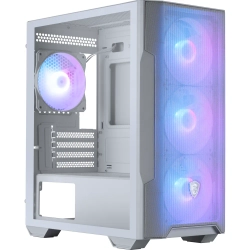 MSI MAG FORGE M100R WHITE TEMPERLI CAM 3X120MM 1X120MM ARGB FAN MATX GAMING BILGISAYAR KASASI
