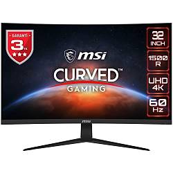 MSI 31.5 G321CUV 3840x2160 (UHD) 16:9 CURVE 1500R VA 60HZ ADAPTIVE-SYNC GAMING MONITOR