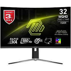 MSI 31.5 MAG 32CQ6PF 2560x1440 (WQHD) 16:9 CURVE 1500R RAPID VA 180Hz 0.5MS ADAPTIVE-SYNC GAMING MONITOR