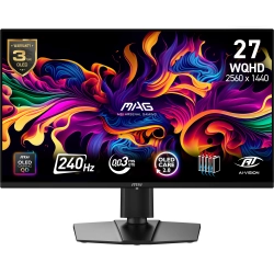 MSI 26.5 MAG 274QP QD-OLED X24 2560x1440 (WQHD) 16:9 FLAT QD-OLED 240HZ 0.03MS FREESYNC PREMIUM PIVOT GAMING MONITOR