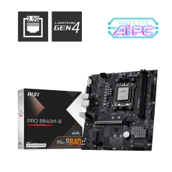 MSI MB PRO B840M-B AM5 DDR5 8000MHZ(OC) HDMI ,VGA,2X M.2 USB 5 GBS 2.5G LAN MATX