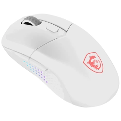 MSI GG VERSA 300 ELITE WIRELESS WHITE 65 GRAM GAMING MOUSE 26000 DPI 1000 Hz / 1MS PIXART PAW-3395DM OMRON MICRO SWITCH RGB LED 2.4 GHz Bluetooth 5.3 USB 2.0 KABLOSUZ MOUSE