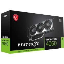 MSI VGA GEFORCE RTX 4060 VENTUS 3X 8G OC RTX4060 8GB GDDR6 128B DX12 PCIE 4.0 X8 (3XDP 1XHDMI)