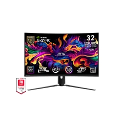 MSI 31.5 MPG 321CURX QD-OLED 3840x2160 (UHD) 16:9 CURVE 1700R QD-OLED 240HZ 0.03MS (GTG) G-SYNC COMPATIBLE GAMING MONITOR