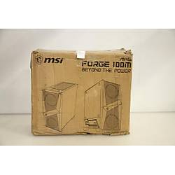MSI MAG FORGE 100M 2x120mm RGB 1x120mm Fanl� Siyah ATX Gaming Kasa (Outlet - Te�hir / �n Panel K�r�k - Yan Panel Yamuk)