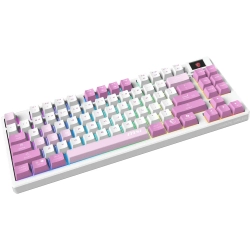 MSI GG FORGE GK600 TKL W VIOLET TR MEKANIK GAMING KLAVYE LCD EKRAN KTT HIFI LINEAR HOT-SWAPPABLE SWITCH PBT TUS TAKIMI RGB TR LAYOUT