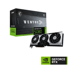MSI VGA GEFORCE RTX 5080 16G VENTUS 3X OC PLUS RTX5080 16GB GDRR7 256 B DX12 PCIE 5.0 X16 (3XDP 1XHDMI)