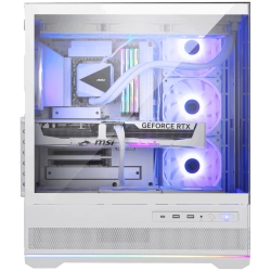 MSI MAG PANO 110R PZ WHITE TEMPERLI CAM 3X120MM 1X120MM ARGB FAN ATX BEYAZ PANORAMIK GAMING BILGISAYAR KASASI