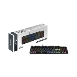 MSI GG VIGOR GK41 LR TR MEKANIK GAMING KLAVYE KAILH LINEAR RED SWITCHES 10 BOLGEDE 10 DAN FAZLA RGB LED AYDINLATMA EFEKTI. TURKCE Q