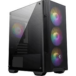 MSI MAG FORGE M100A D60 AKRILIK YAN PANEL 3X120MM 1X120MM AUTO RGB FAN 600W 80+ MATX GAMING BILGISAYAR KASASI