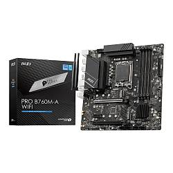 MSI PRO B760M-A WIFI SOKET 1700 DDR5 6800(OC) PCI-E M.2 USB3.2 HDMIDP 1X 2.5G LAN WI-FI 6E MATX
